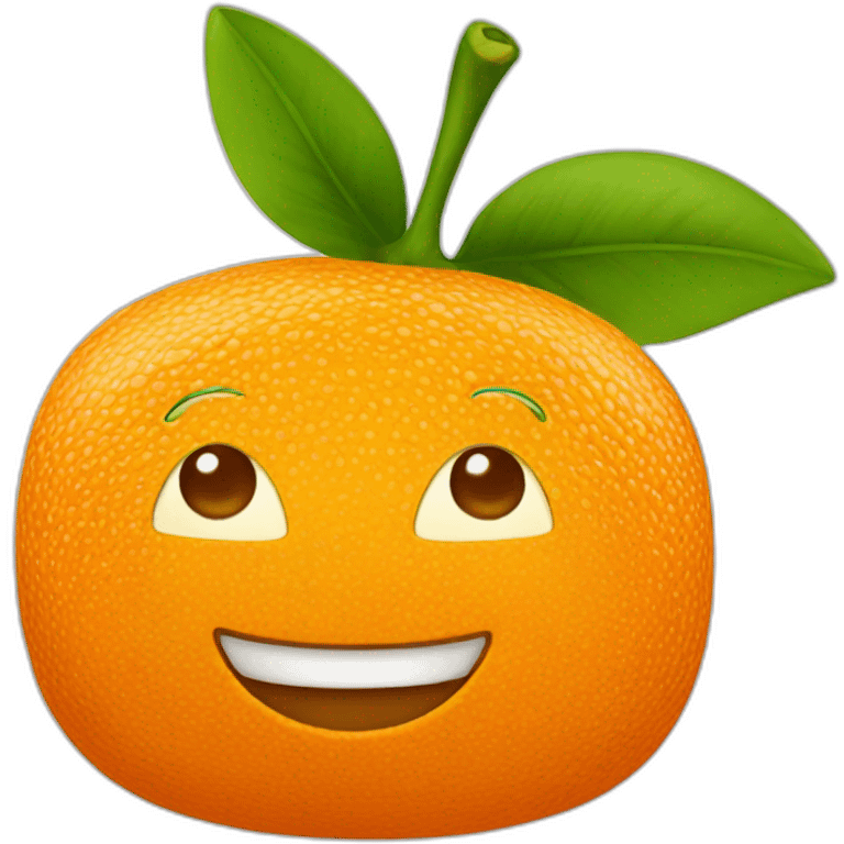 Square orange fruit  emoji