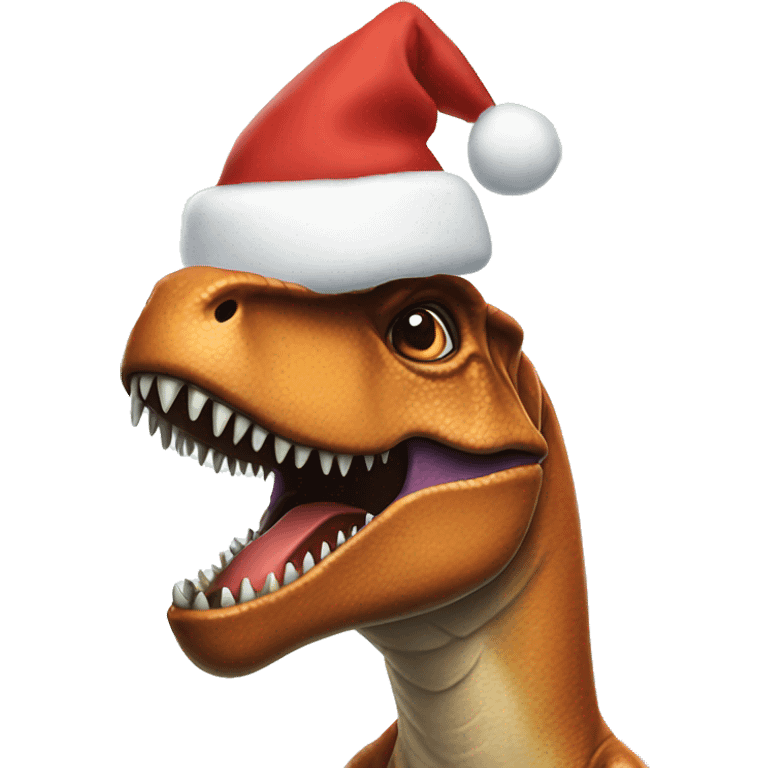 christmas t-rex emoji