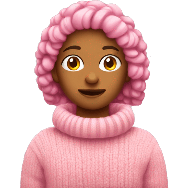 Cozy pink sweater  emoji