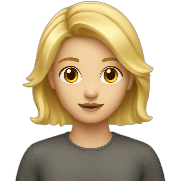 Fille au cheveux blond qui cours emoji