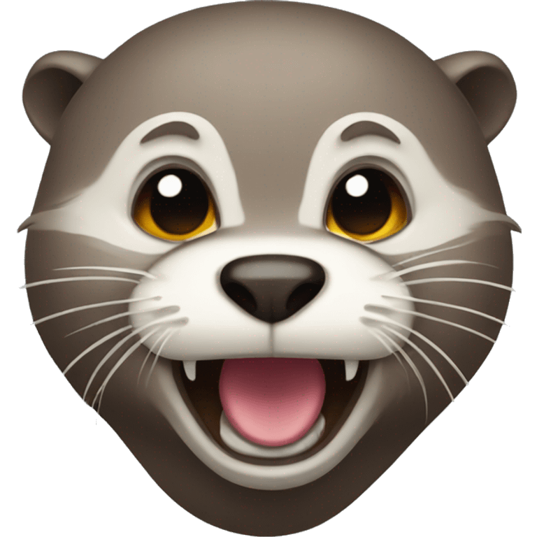 Angry cute otter face emoji