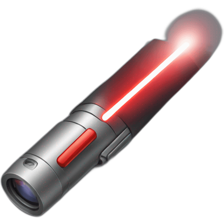 Red laser beam pointer emoji