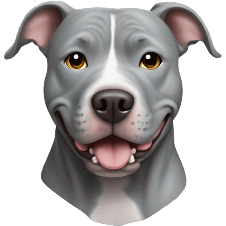 Grey pitbull  emoji