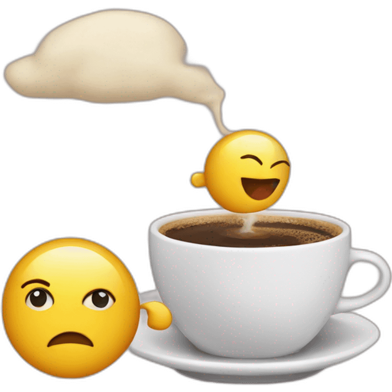 gossip and coffee time at Planet over zoom emoji