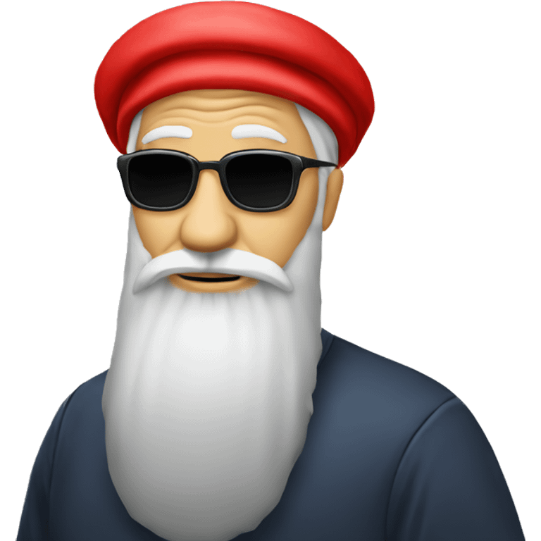 cheeky ayatollah with a beard in "Great Again” Red hat emoji