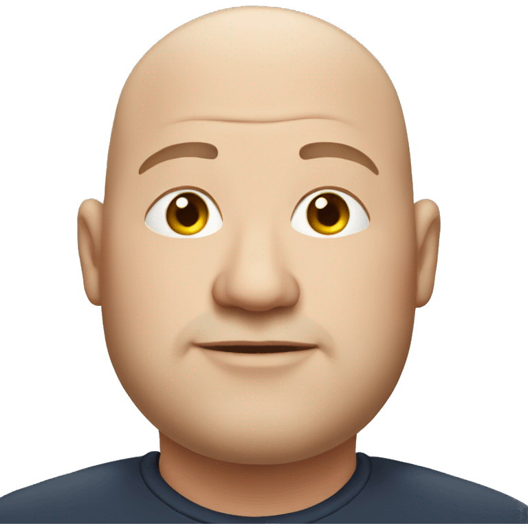 Fat bald man emoji