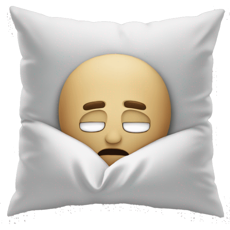 cartoon head buried in pillow emoji