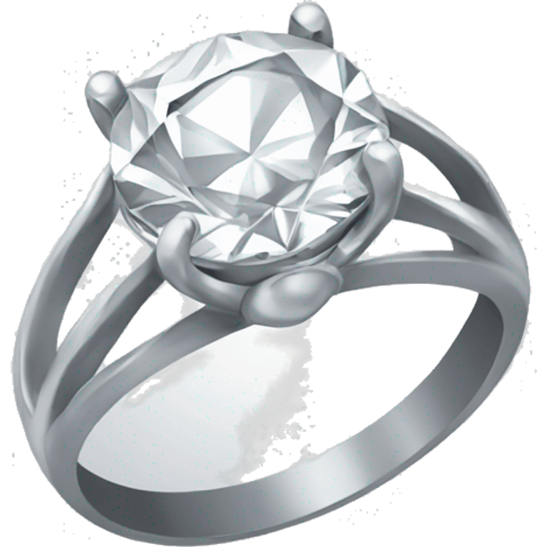 pretty silver diamond ring  emoji