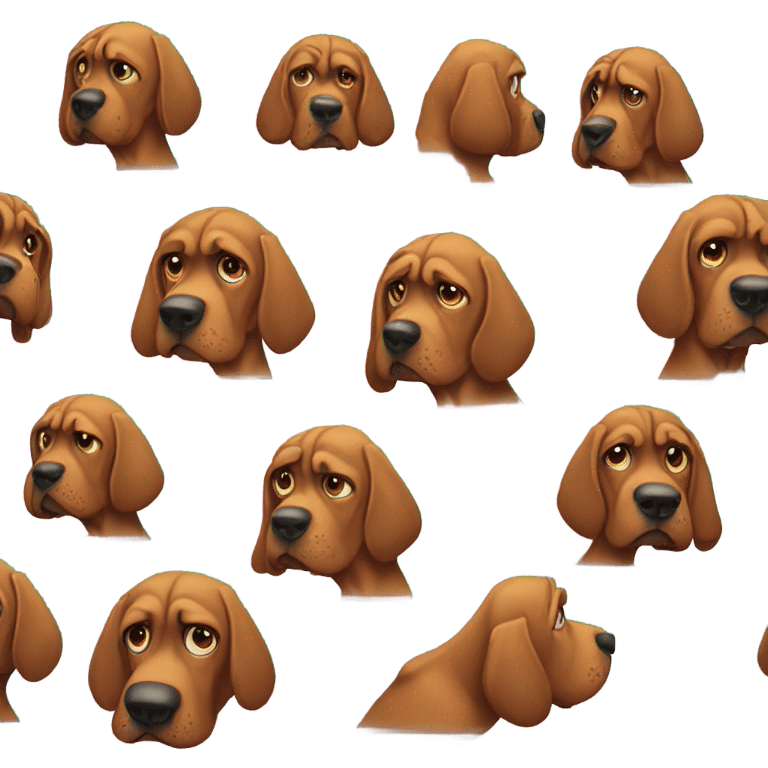 Disappointed Bloodhound dog. emoji