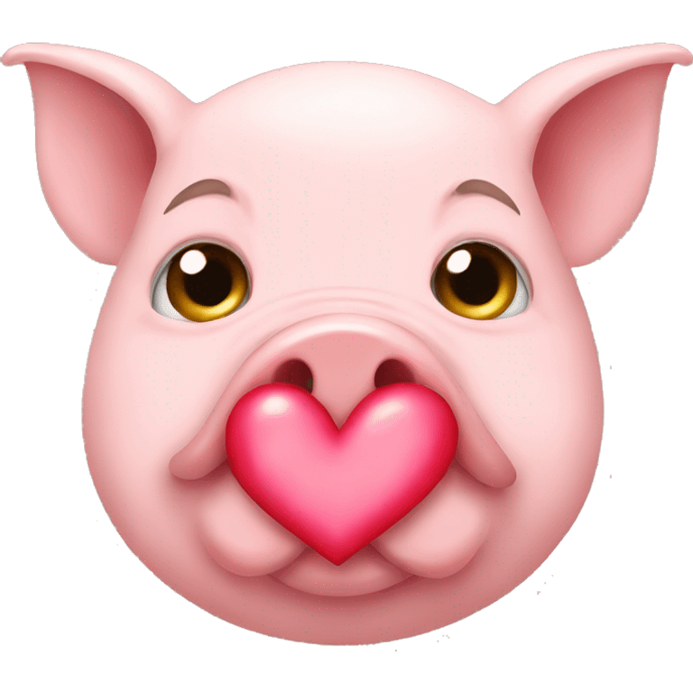 Pig with heart emoji