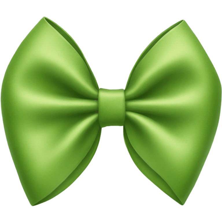 Matcha colored bow emoji