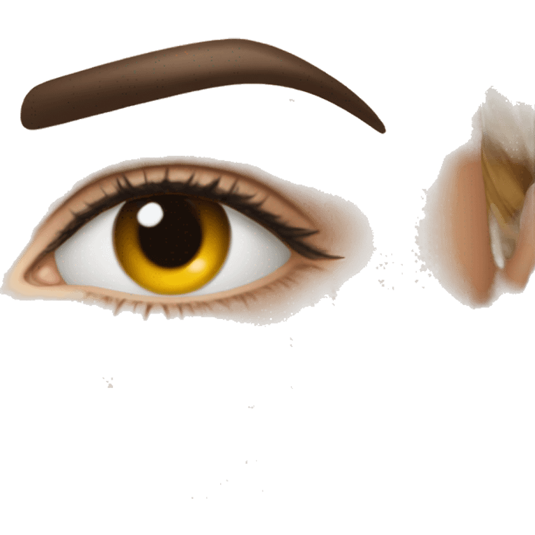 Laminated eyebrows after brow appointment emoji