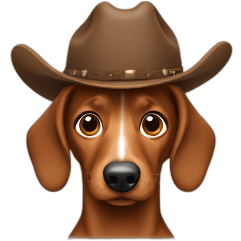 wiener dog cowboy emoji