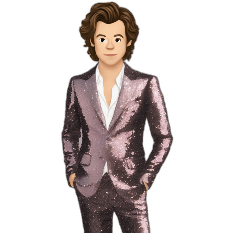 harry styles in a glitter suit emoji