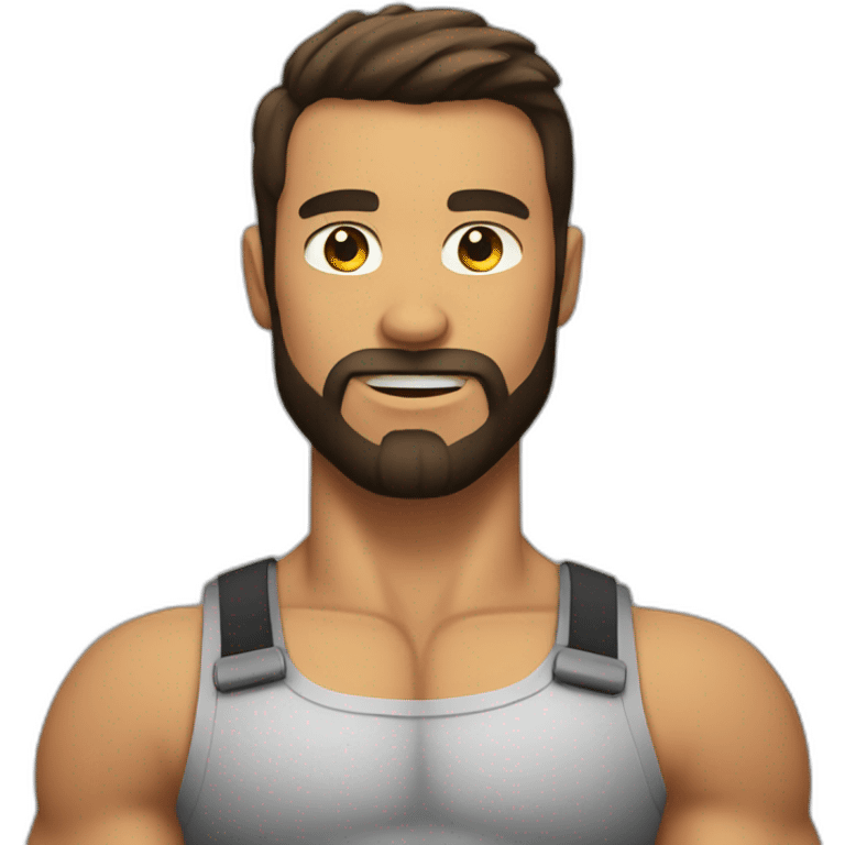 muscular beard guy emoji