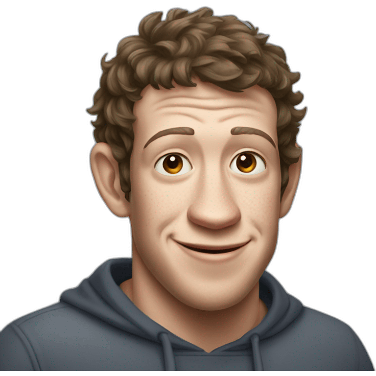 Gorilla with Mark Zuckerberg emoji