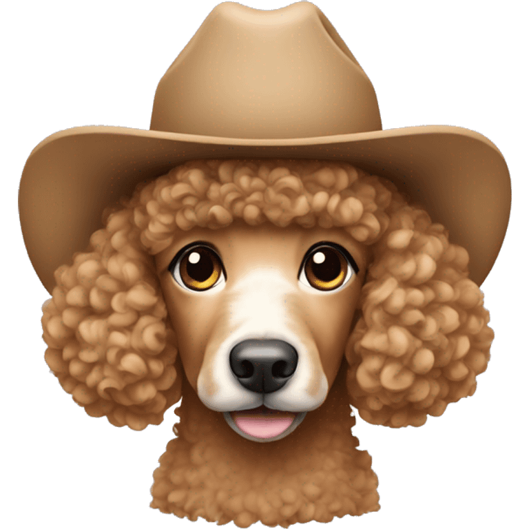 poodle wearing a cowgirl hat  emoji