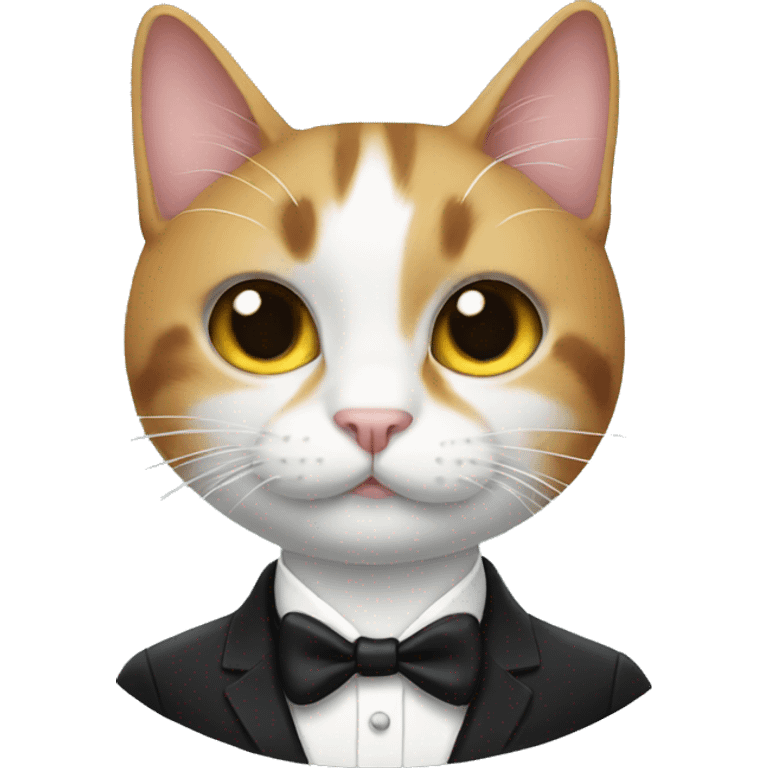 Cat with tuxedo emoji