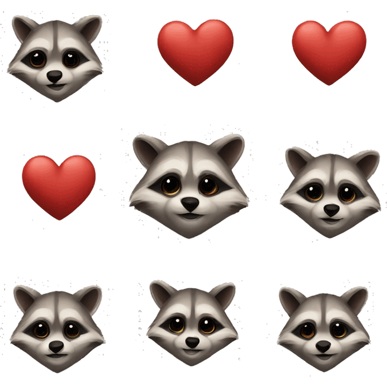 raccoon heart emoji