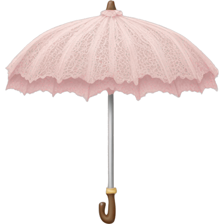 lace light pale pink frilly parasol  emoji