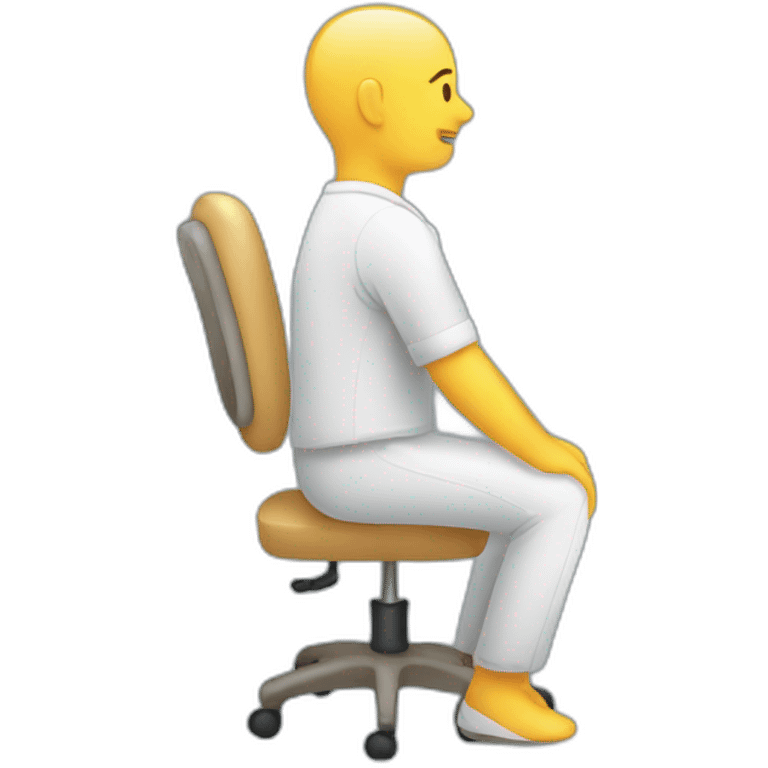 back pain by sitting emoji