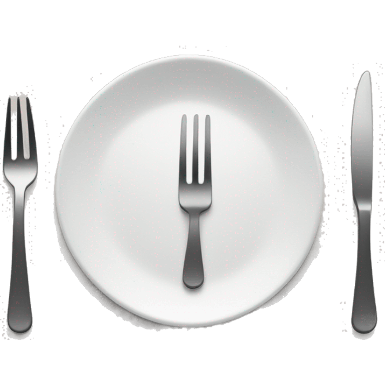 Fork and Knife on Empty Plate
 emoji