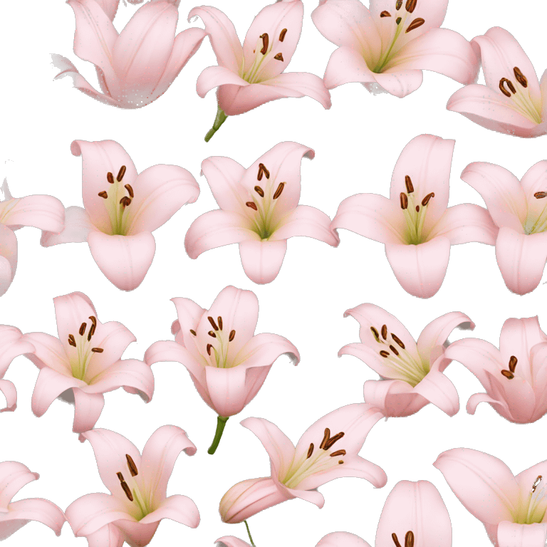 lily flower light light pink emoji