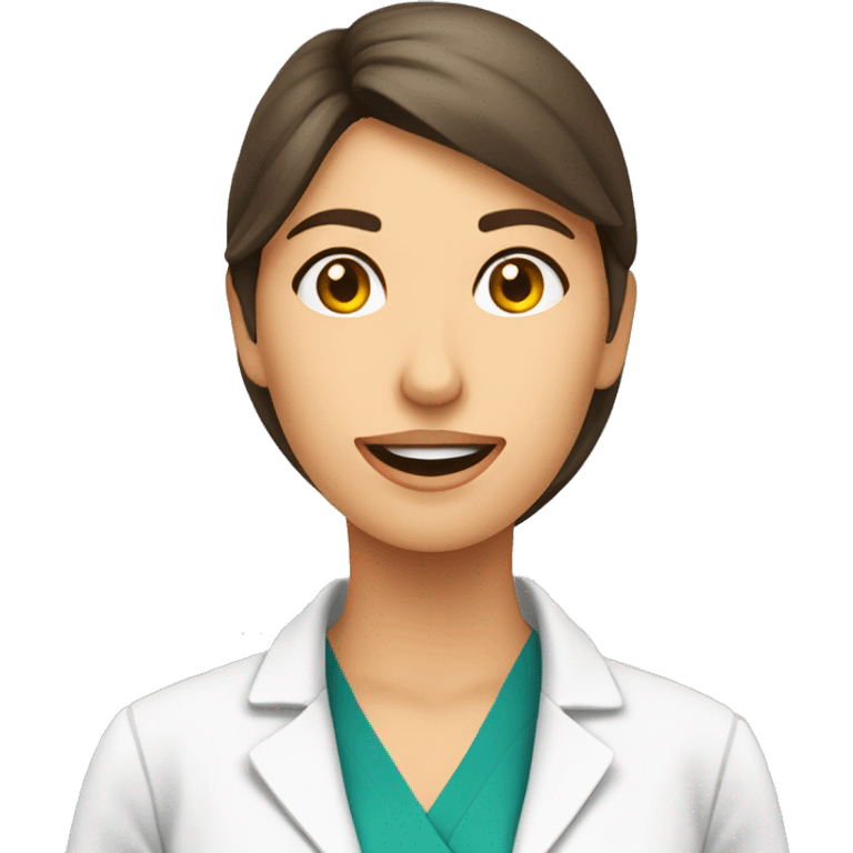 Mujer farmaceutica trabajando en una inspeccion  emoji