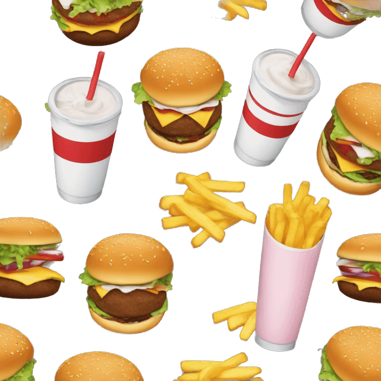 Burgers, Fries, and a Milkshake  emoji