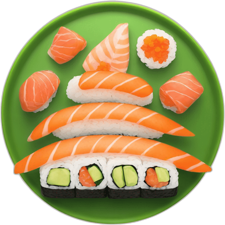 Sushi-christmas tree emoji