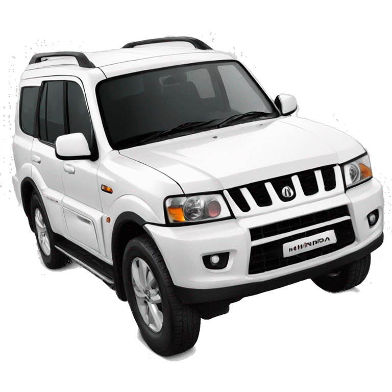 Mahindra white scorpio n emoji