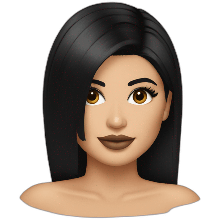 Kylie jenner black hair emoji