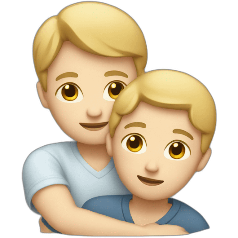 two white people hugging emoji