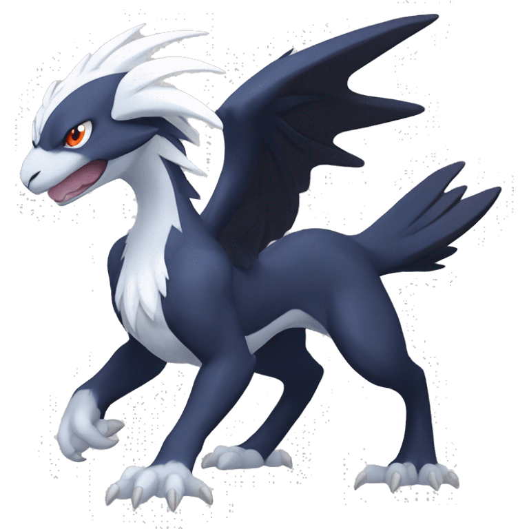 Edgy Cool Kawaii Baby Nargacuga-Absol-Pokémon Full Body Detailed High Quality emoji