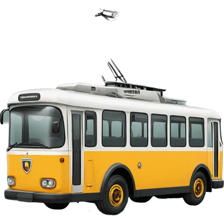 vilnius city old trolleybus emoji