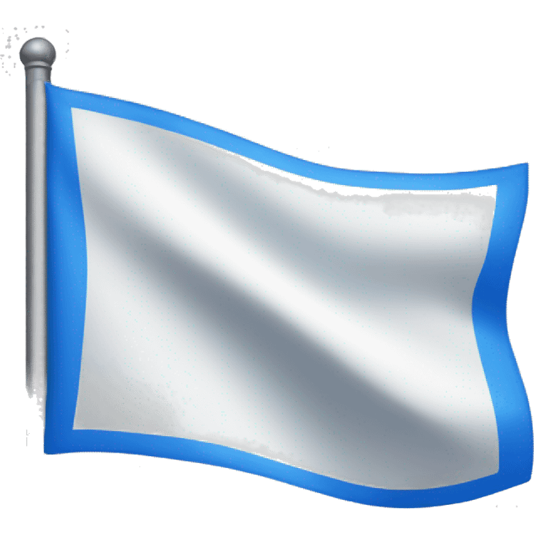 white flag with blue point in the middle emoji