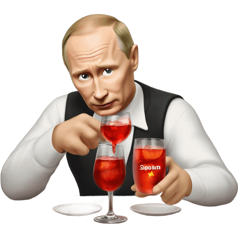 putin drinking Campari  emoji