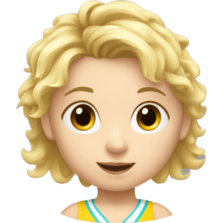 Padel baby player blond hair 1 year emoji