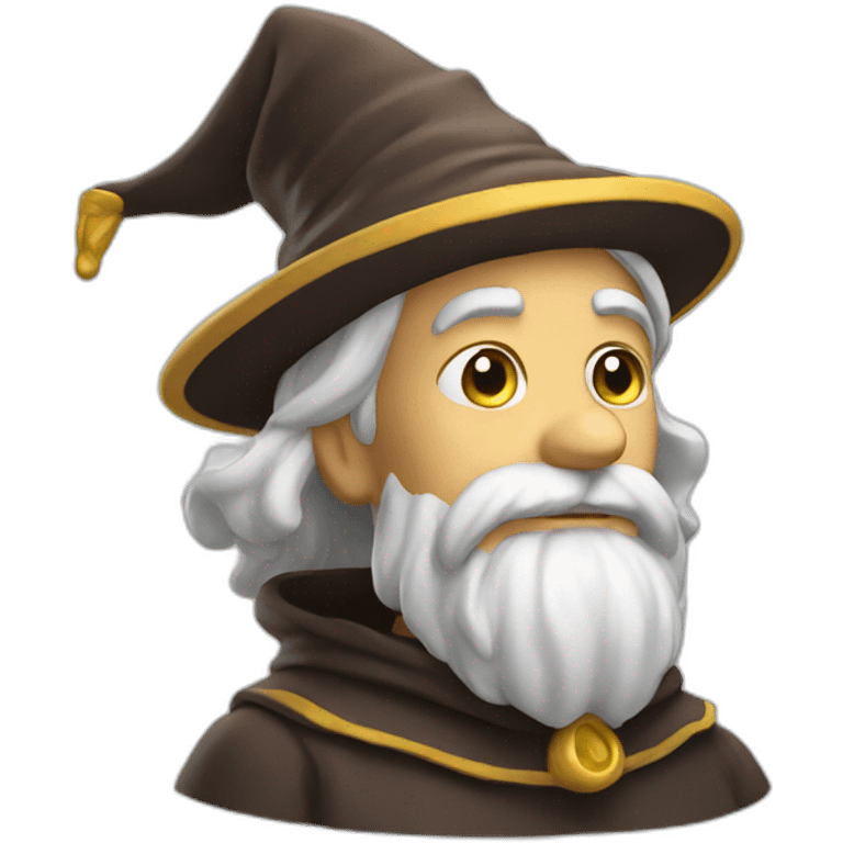 Thinking wizard emoji