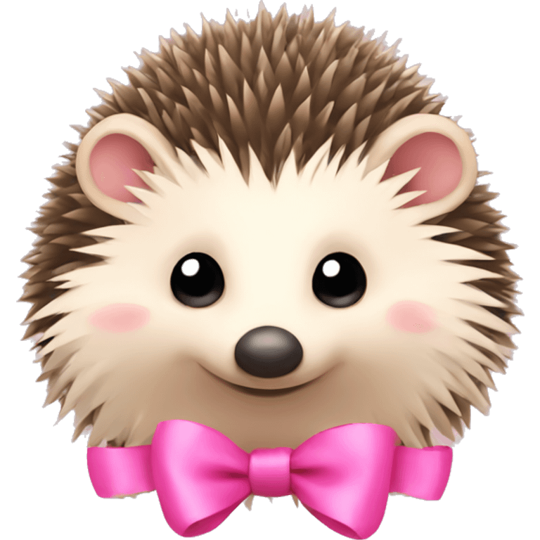 hedgehog with a pink bow emoji