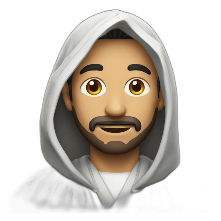 a man wearing a bisht emoji