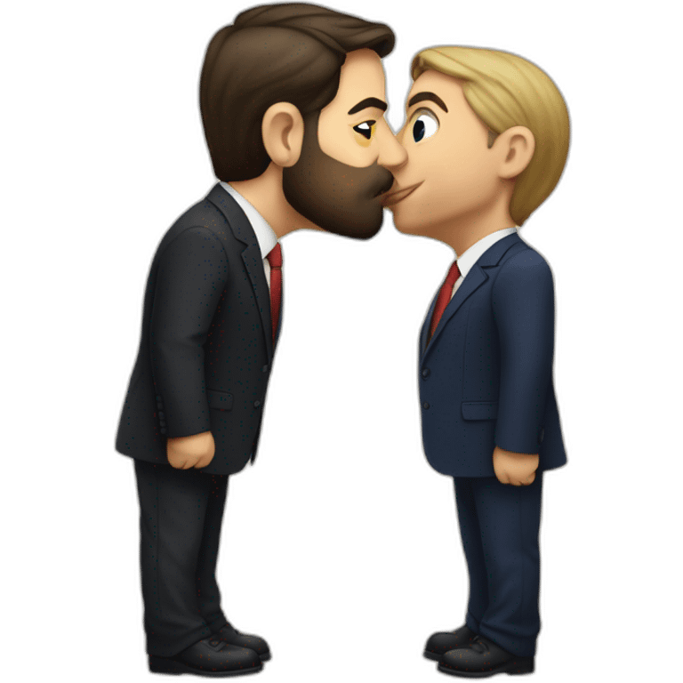 Benjamin Netanyahu kissing Ben Gvir emoji