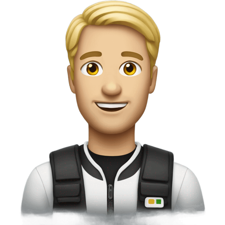 White uber eats driver  emoji