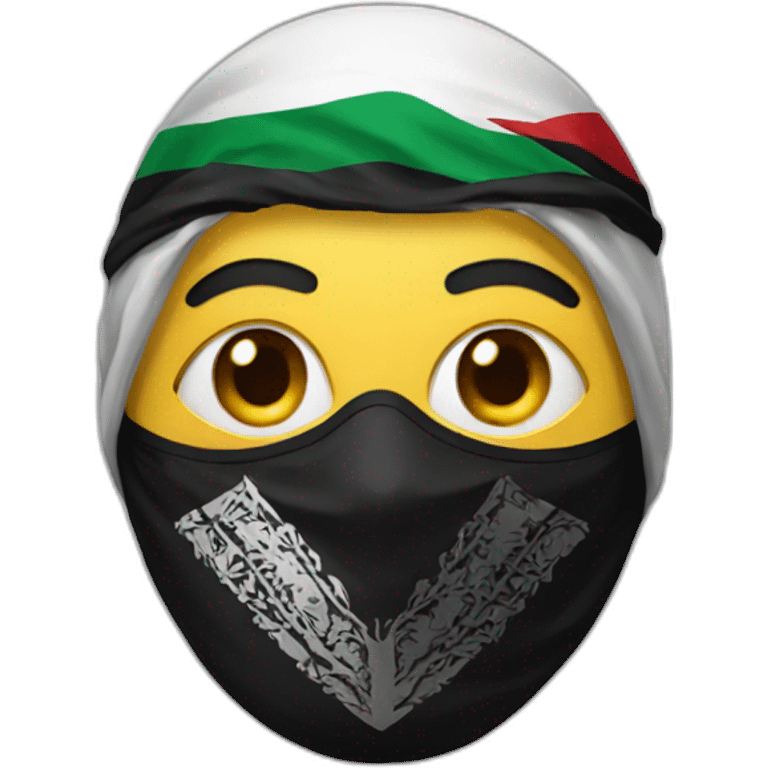 Palestine with mask emoji