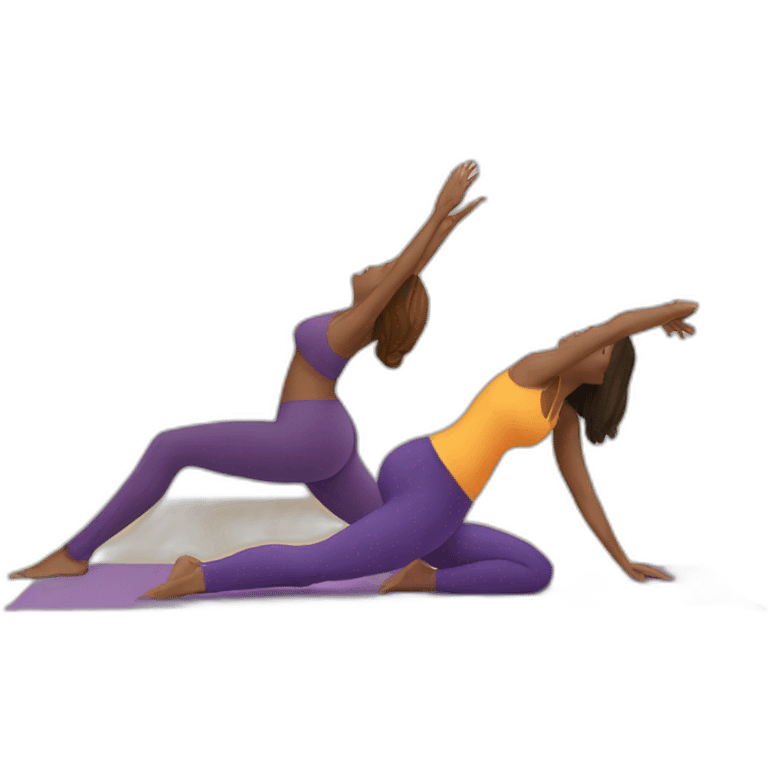 two women yoga emoji