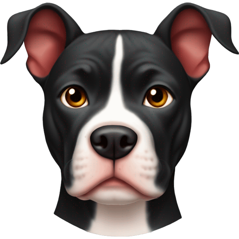 Black and red pitbull emoji