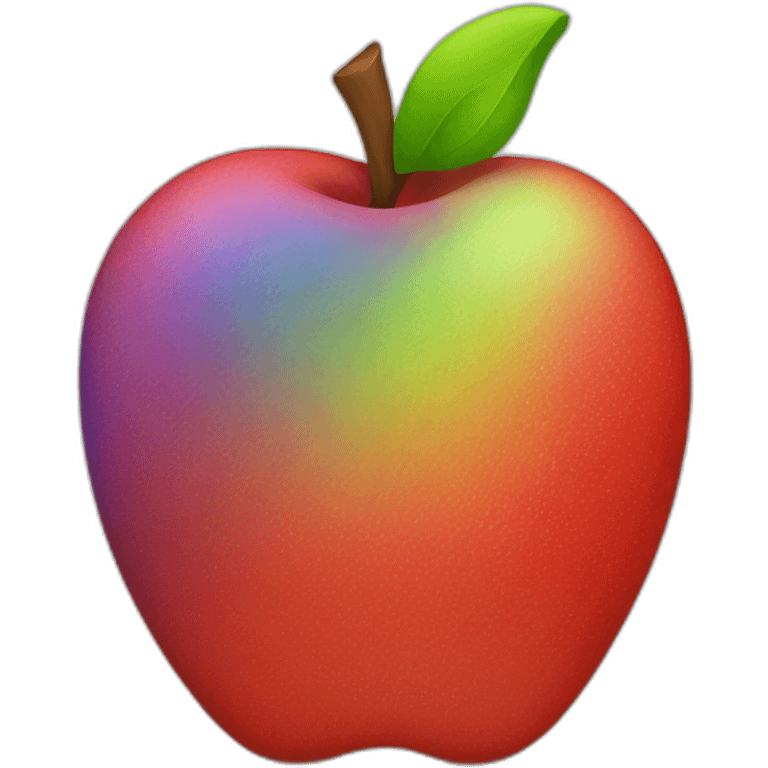 Apple logo with google colour scheme emoji