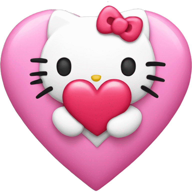 hello kitty in a heart emoji