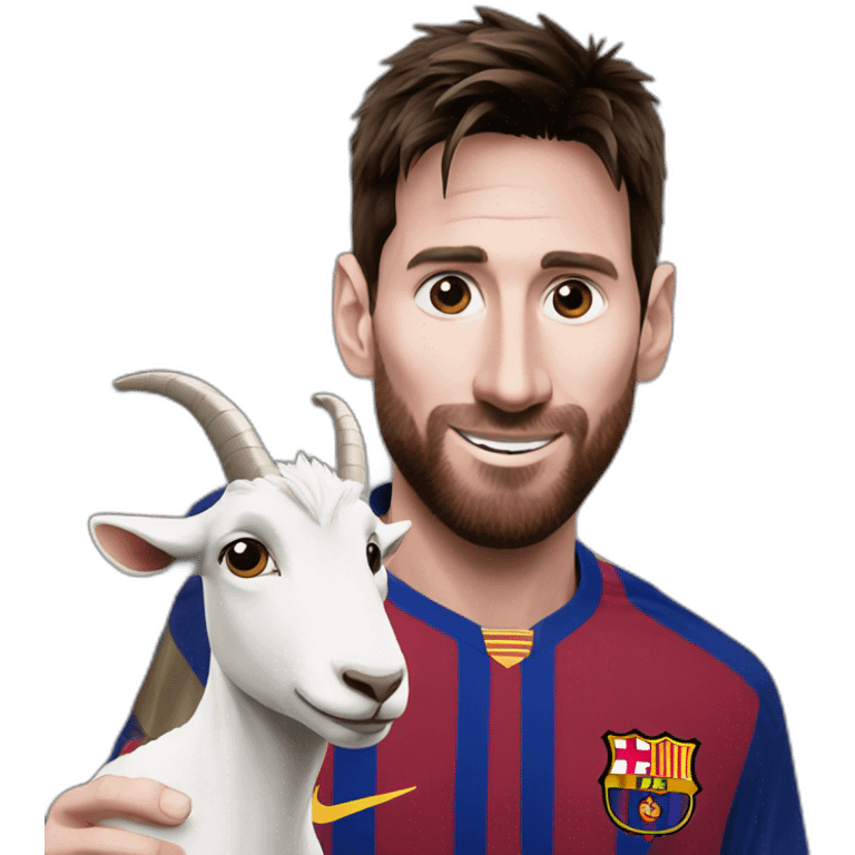 messi and the goat emoji