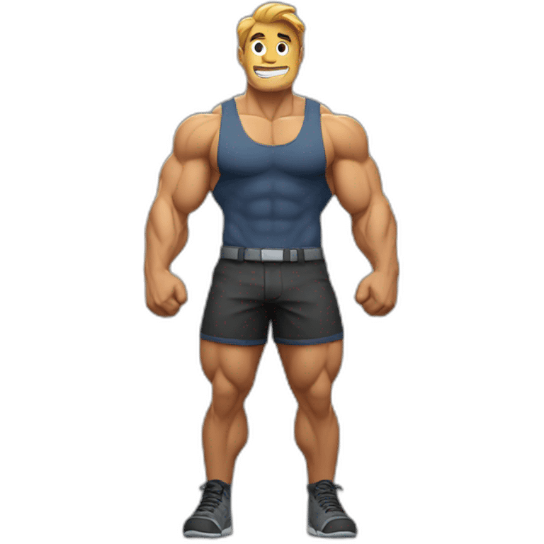 Homme musclé qui pose emoji